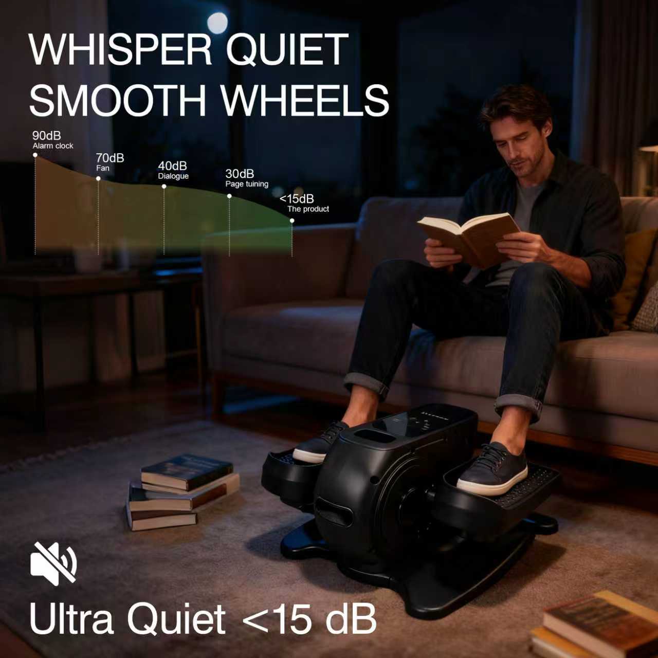 جهاز المشي المصغر T50 + جهاز التمارين البيضاوية K50 الذي يوضع تحت المكتب