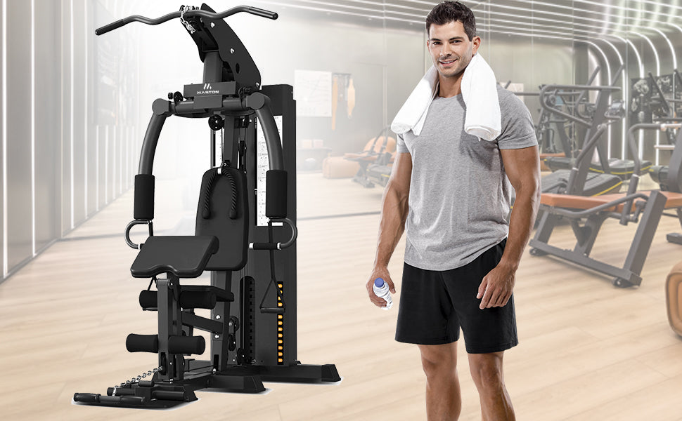 جهاز المشي التجاري الخفيف M2 + محطة الصالة الرياضية المنزلية MST-MC800 – مجموعة كاملة للصالة الرياضية المنزلية