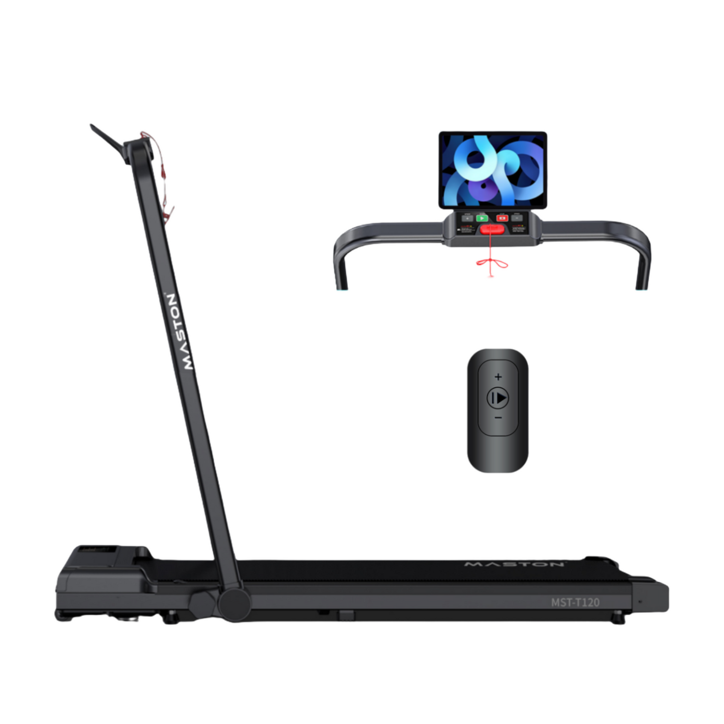 جهاز المشي MST-T120 + لوحة الاهتزاز D1 – مجموعة لياقة بدنية منزلية مدمجة
