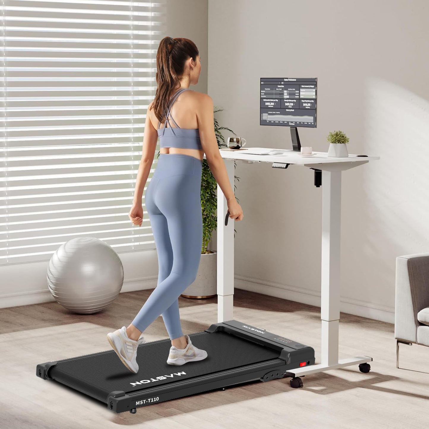 جهاز المشي ماستون T110 + لوحة الاهتزاز D1 – مجموعة لياقة بدنية منزلية مدمجة - الإمارات العربية المتحدة