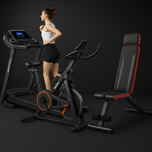 عرض خاص بمناسبة اليوم الوطني لدولة الإمارات العربية المتحدة - جهاز مشي B90 + دراجة K30 + مقعد قابل للتعديل 