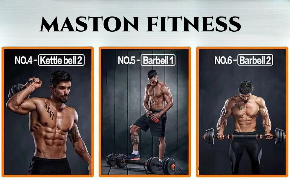 MASTON 2 in 1 Adjustable Dumbbells