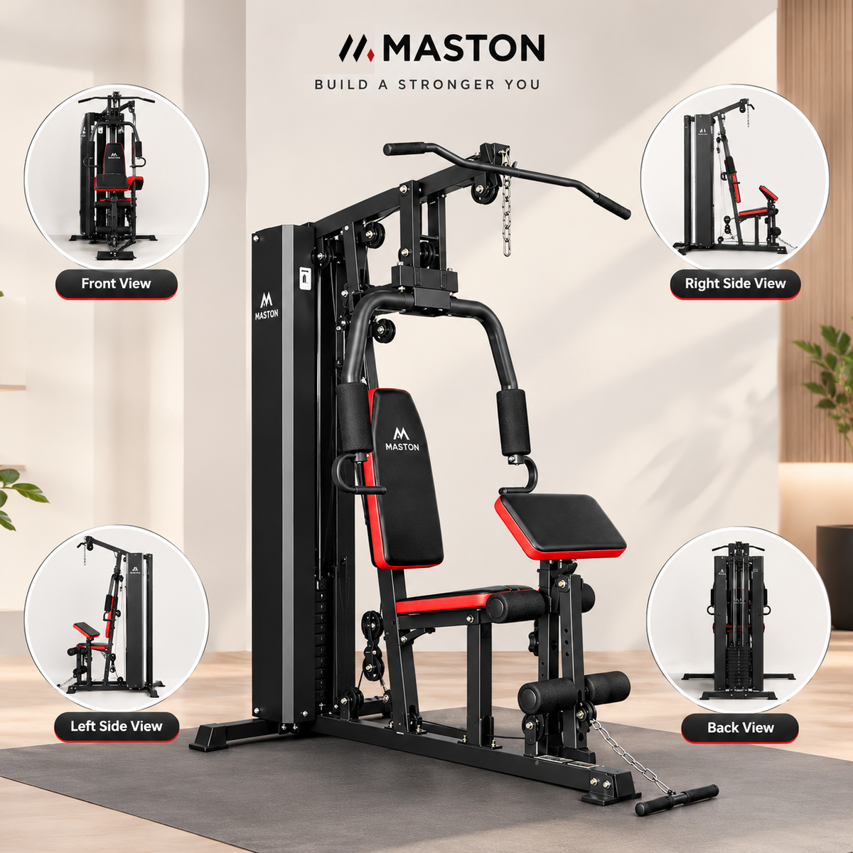 MASTON Multi-function Steel Home Gym Station 150kg Weight Machine MST-MC700