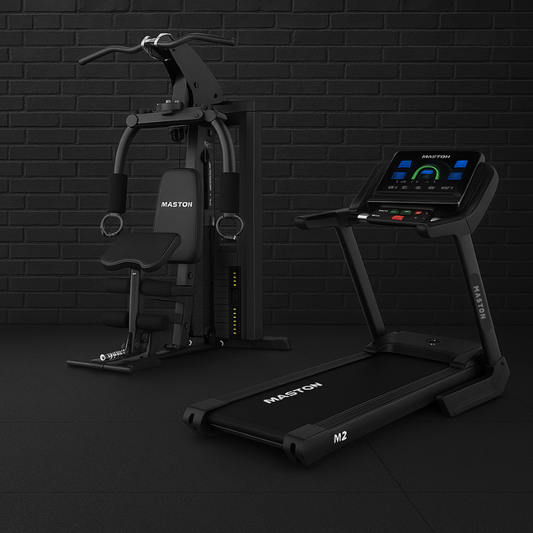 جهاز المشي التجاري الخفيف M2 + محطة الصالة الرياضية المنزلية MST-MC800 – مجموعة كاملة للصالة الرياضية المنزلية