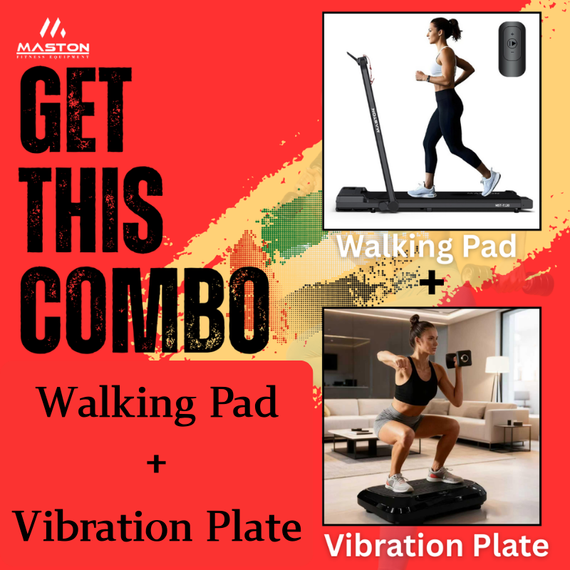 جهاز المشي MST-T120 + لوحة الاهتزاز D1 – مجموعة لياقة بدنية منزلية مدمجة