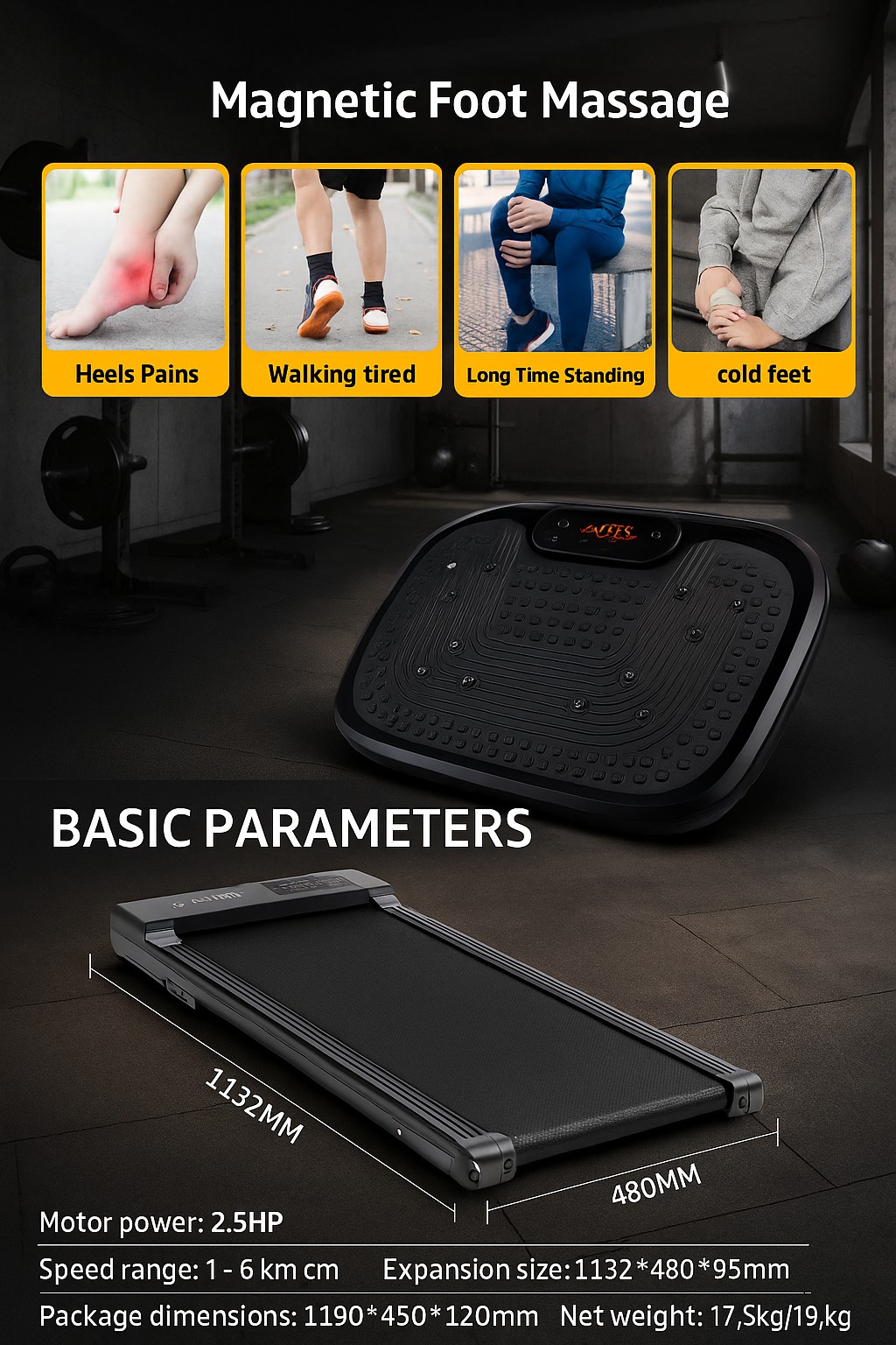 جهاز المشي ماستون T110 + لوحة الاهتزاز D1 – مجموعة لياقة بدنية منزلية مدمجة - الإمارات العربية المتحدة