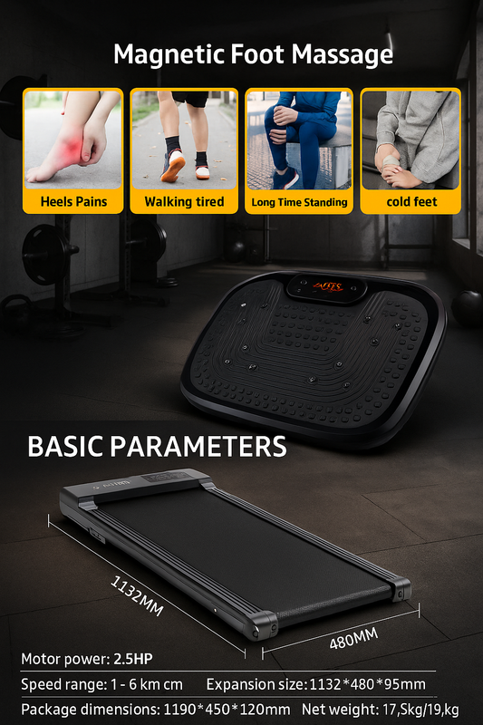 جهاز المشي ماستون T110 + لوحة الاهتزاز D1 – مجموعة لياقة بدنية منزلية مدمجة - الإمارات العربية المتحدة